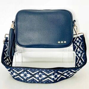 EUC Willow Camera Crossbody Bag in Navy Blue